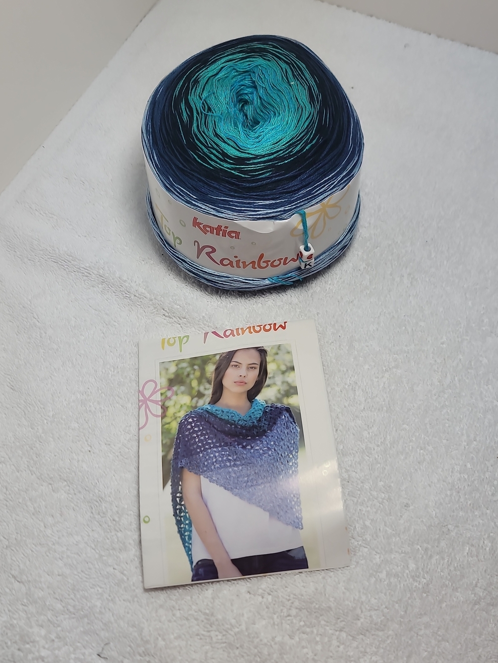 Katia Top Rainbow Shawl Knit Kit - NWT - #46